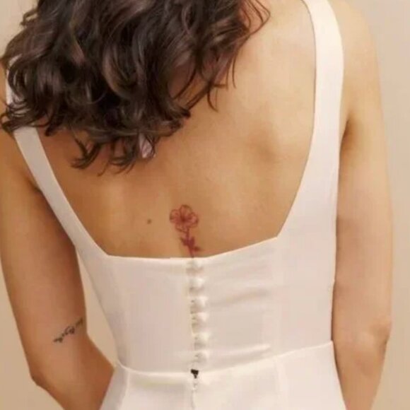 Reformation Payton Satin Dress, Fiore de Latte, Size 4 - Sample Sale Dress - Picture 6 of 6